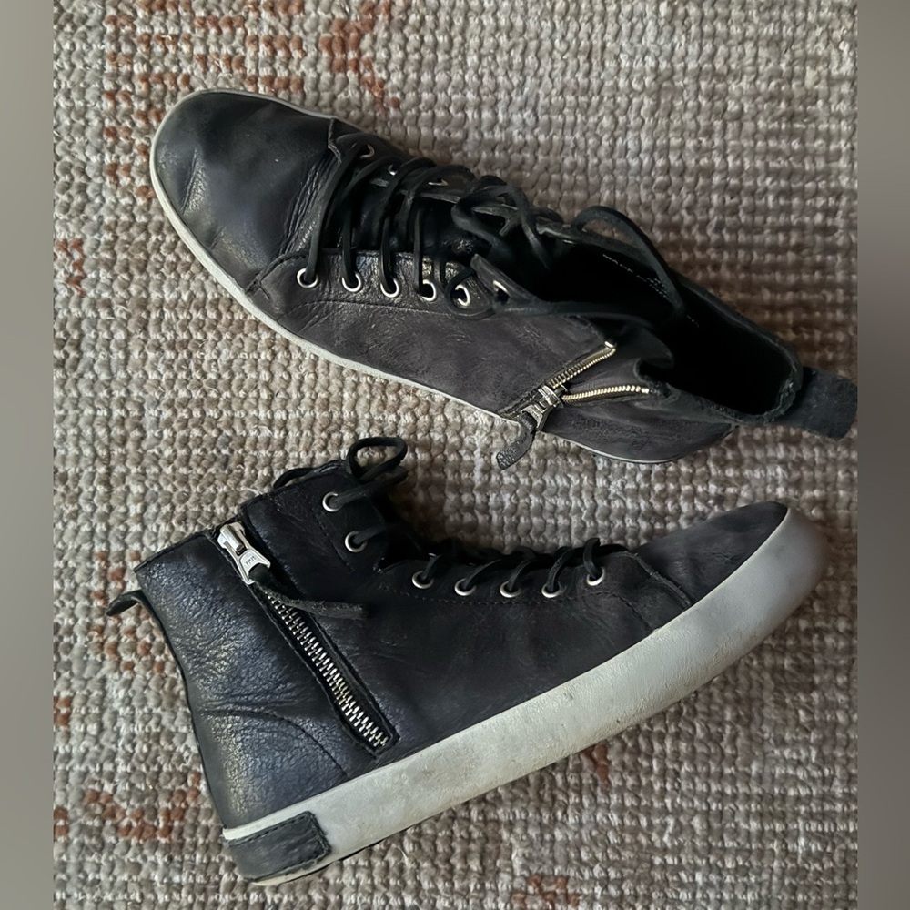 Blackstone High-top Leather Sneakers
